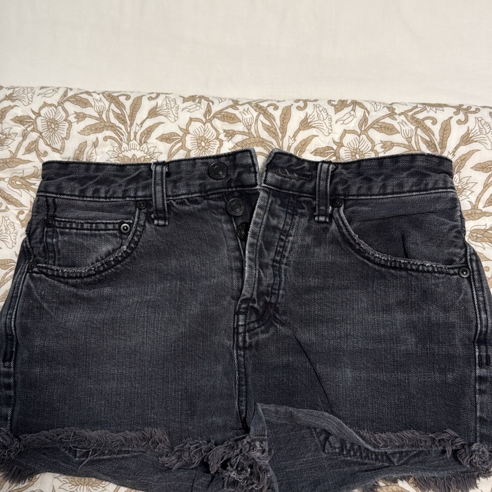 Free People Charcoal Jean Shorts